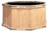 Vaso legno Acacia esagonale